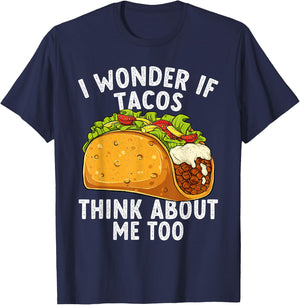 Funny Tacos Lover Mexican Food Humor Cool Taco Fiesta T-Shirt - T-Shirt | Navy