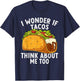 Funny Tacos Lover Mexican Food Humor Cool Taco Fiesta T-Shirt - T-Shirt | Navy