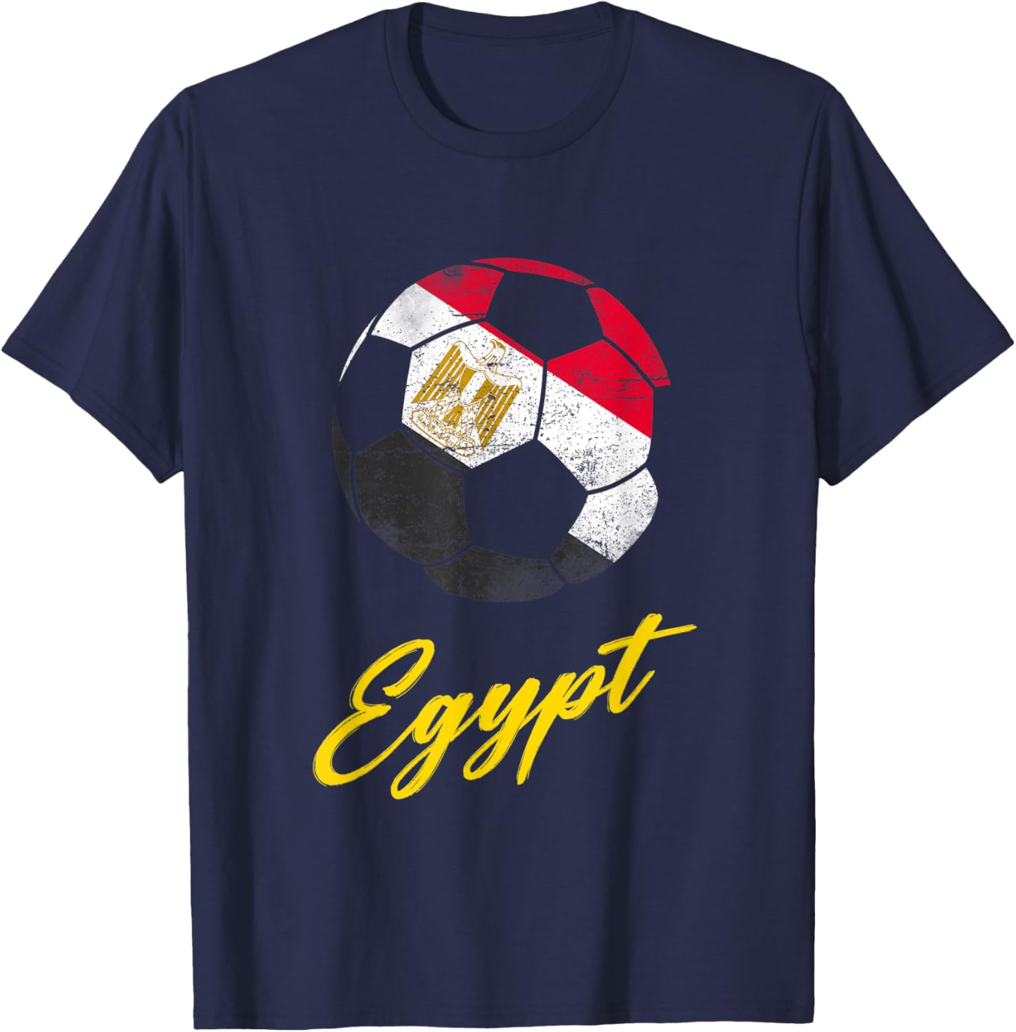 Egypt,Egypt Soccer Ball,Egyptian,Egypt flag. T-Shirt - T-Shirt | Navy