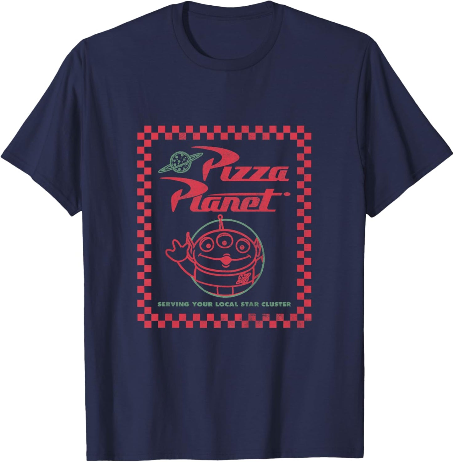 Kids Disney Pixar Toy Story Pizza Planet Alien Logo Youth T-Shirt - T-Shirt | Navy
