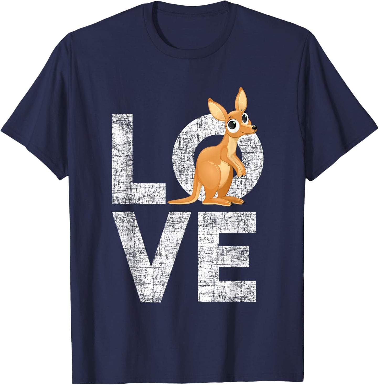 Love Kangaroo Australia Zookeeper Safari Animal Lover T-Shirt - T-Shirt | Navy
