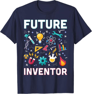 Future Inventor Exploration Invention Smart Creator Kids T-Shirt - T-Shirt | Navy