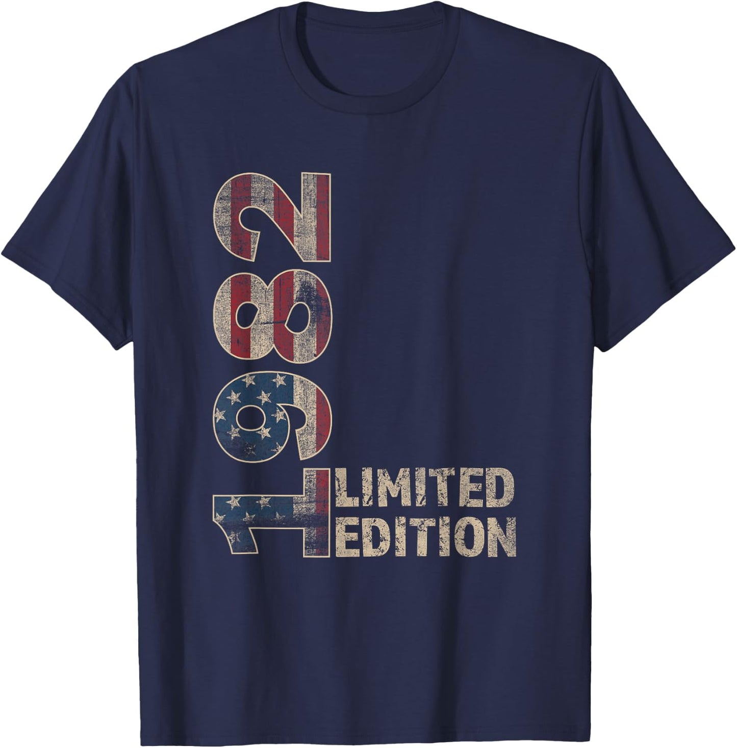 43th Birthday Gift men Vintage born 1982 turning 43 Year Old T-Shirt - T-Shirt | Navy