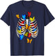 Butterflies In My Stomach Rib Cage X-Ray Anatomy Butterfly T-Shirt - T-Shirt | Navy