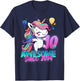 10th Birthday Girl Awesome Since 2014 10 Years Old Unicorn T-Shirt - T-Shirt | Navy