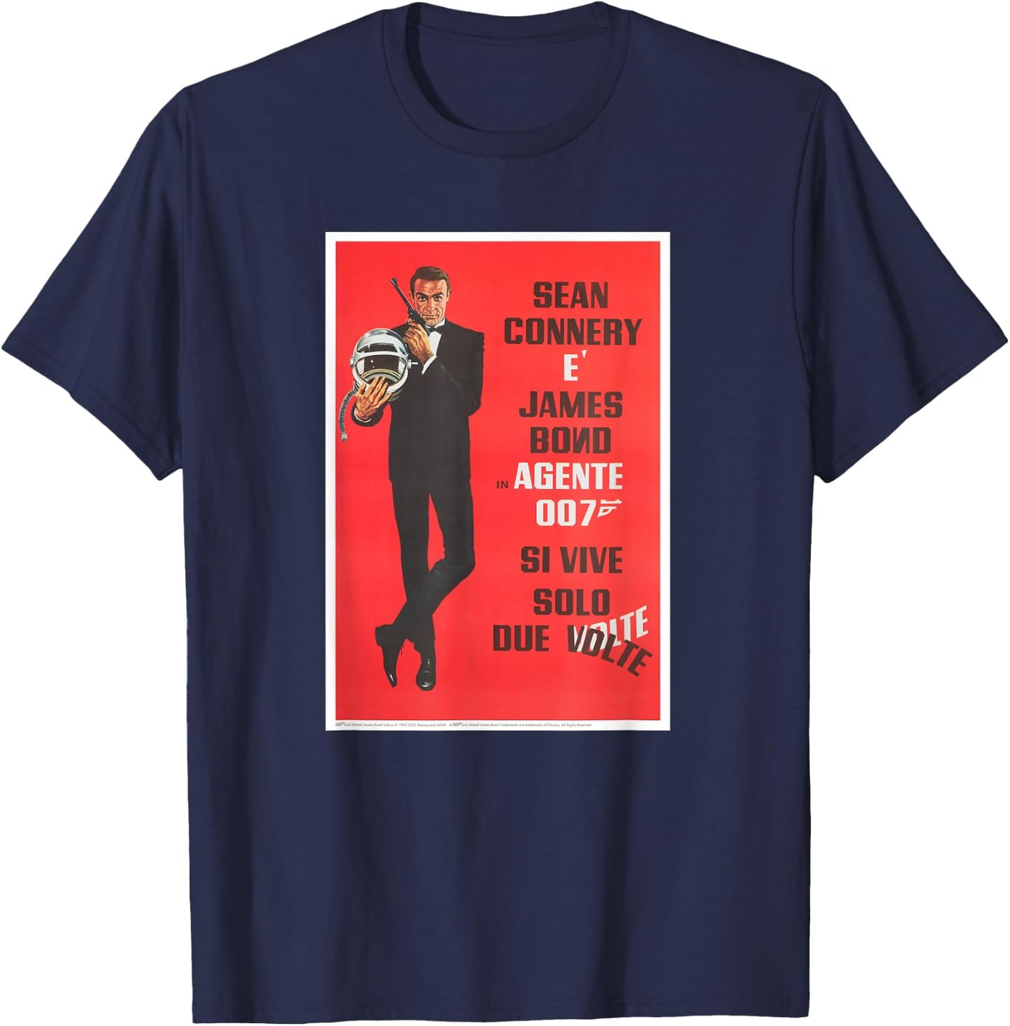 Official James Bond 007 You Only Live Twice T-Shirt - T-Shirt | Navy