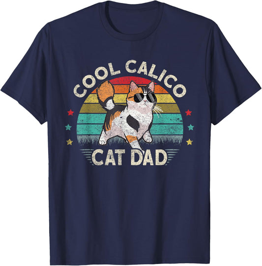 Caliby Female Plush Stuff Tricolor Dilute Calico Cat T-Shirt - T-Shirt | Navy
