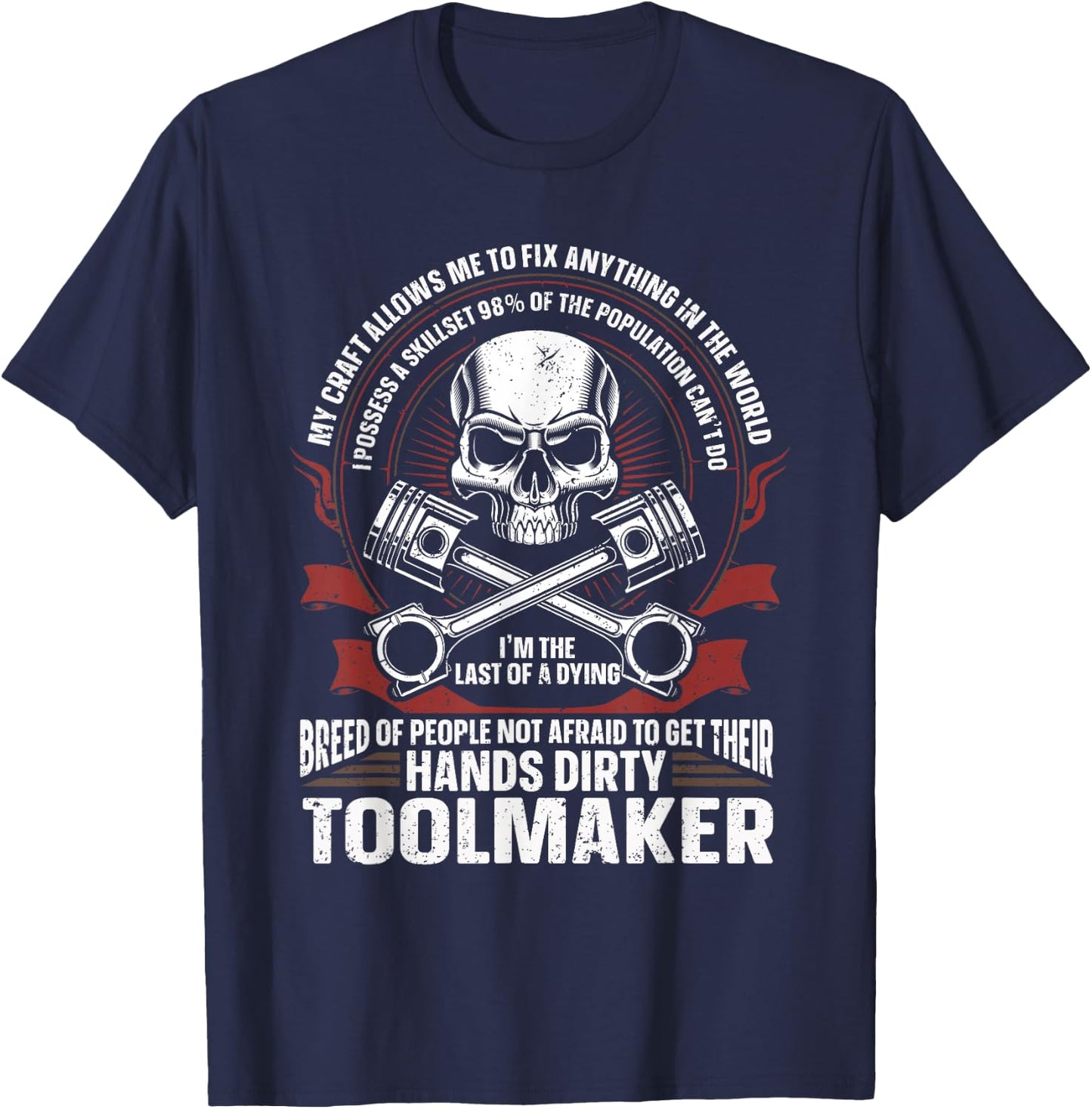 Machining Machinist Toolmaker T-Shirt - T-Shirt | Navy