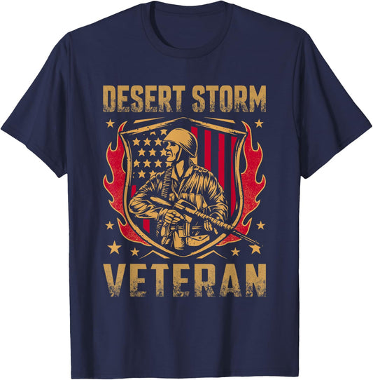 Desert Storm Operation Veteran American T-Shirt - T-Shirt | Navy