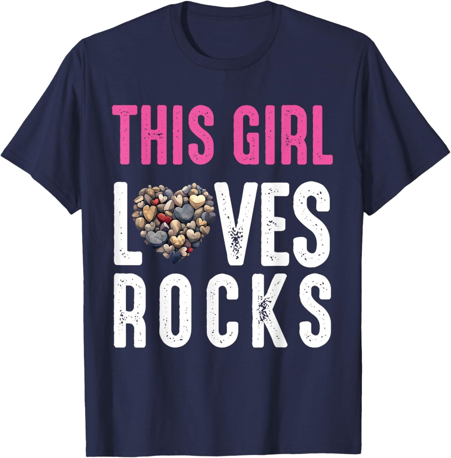 Rock Collector Hunting Women Girl Stones Geology Rockhound T-Shirt - T-Shirt | Navy