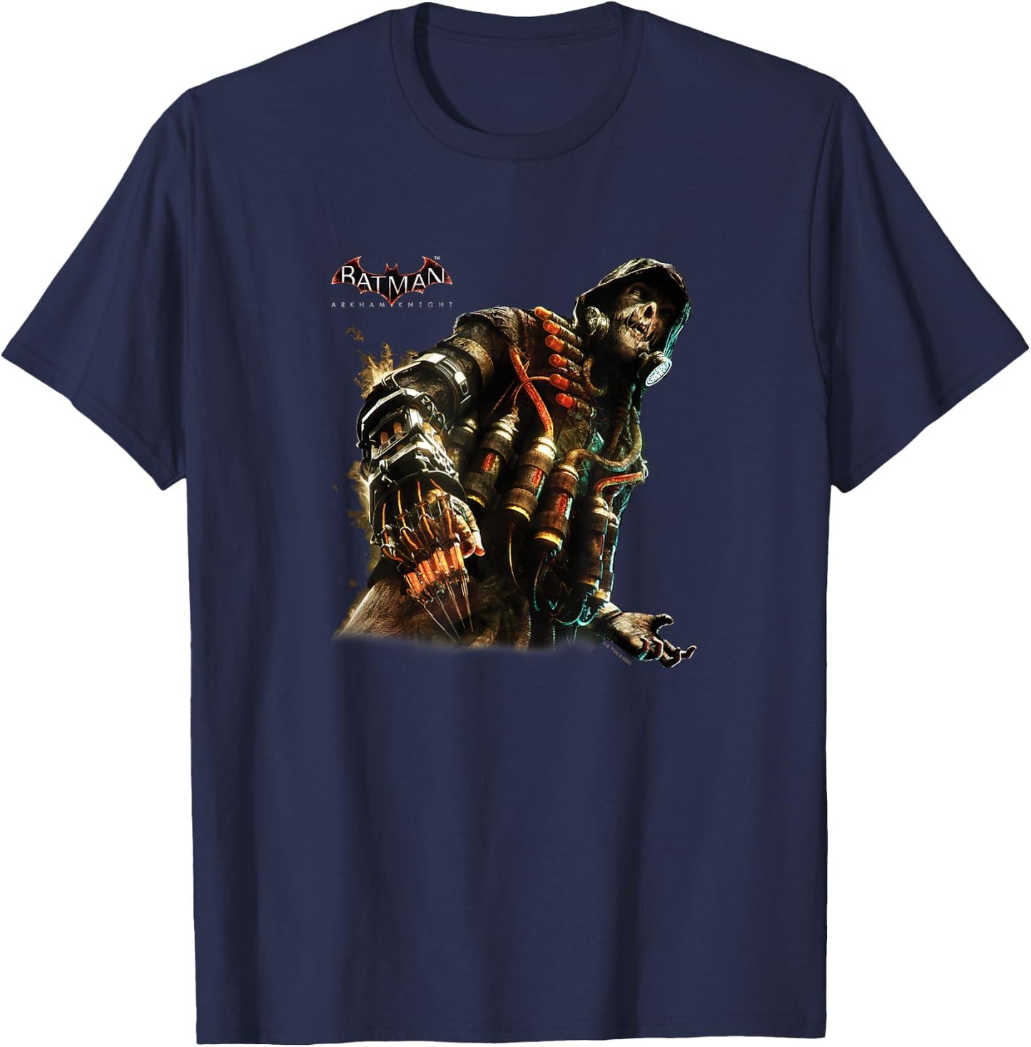 Batman: Arkham Knight Scarecrow Menacing Supervillain Poster T-Shirt - T-Shirt | Navy