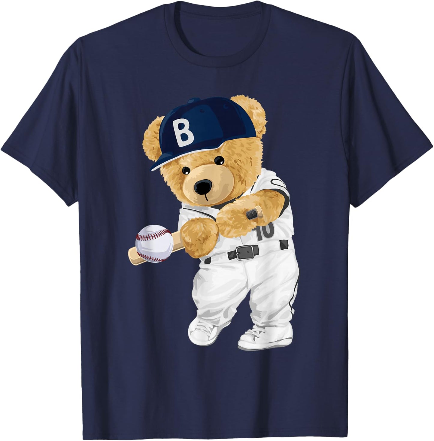 Cute teddy bear baseball hitter T-Shirt - T-Shirt | Navy