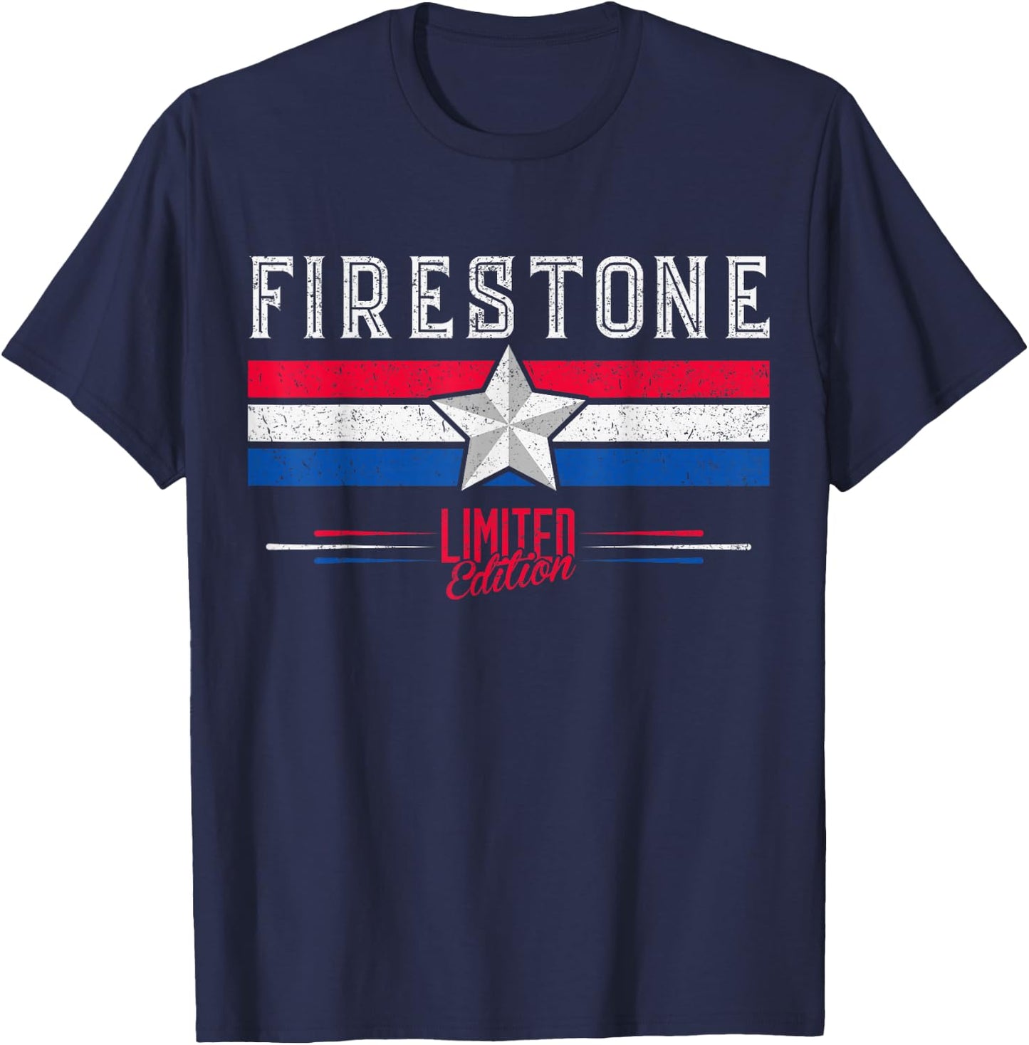Firestone Retro Vintage Shirt Gift Women Men Kids T-Shirt - T-Shirt | Navy