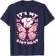 12th Birthday Girl 12 Years Old Butterflies Number 12 T-Shirt - T-Shirt | Navy