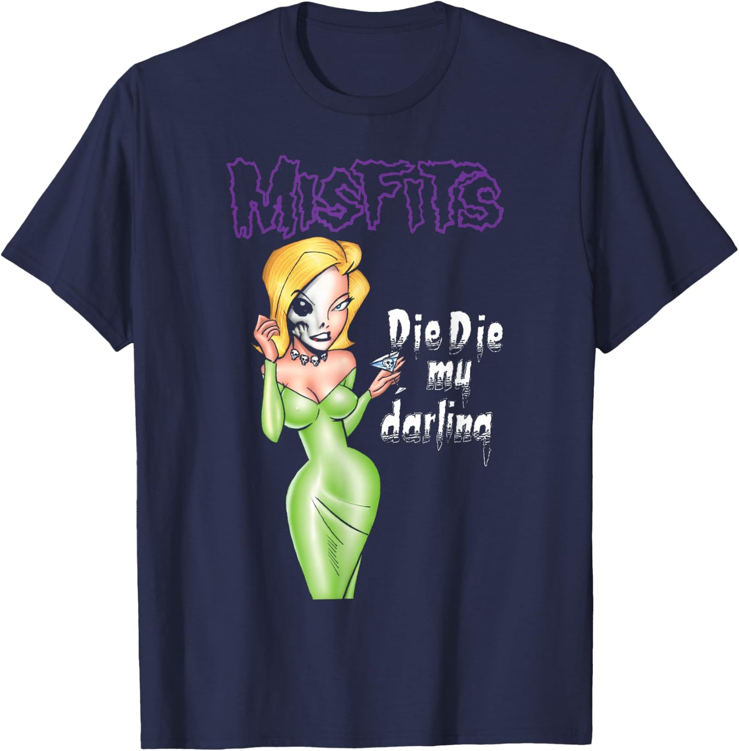 Misfits – Die Die My Darling Logo T-Shirt - T-Shirt | Navy