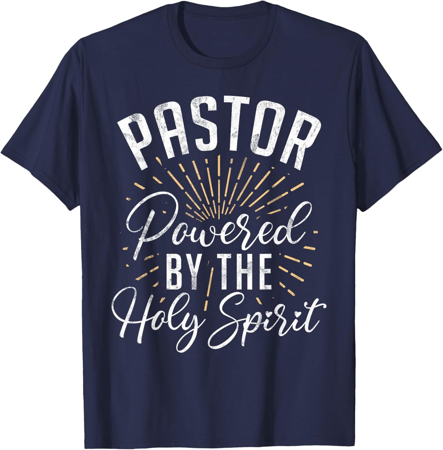 Pastor Powered by The Holy Spirit Pastor T-Shirt - T-Shirt | Navy
