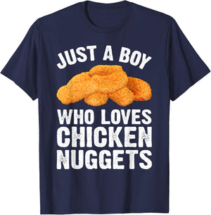 Funny Chicken Nugget Boys Kids Chicken Nugget Lovers T-Shirt - T-Shirt | Navy
