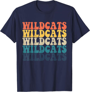 Wildcats High School Wildcats Sports Team Retro Wildcats T-Shirt - T-Shirt | Navy