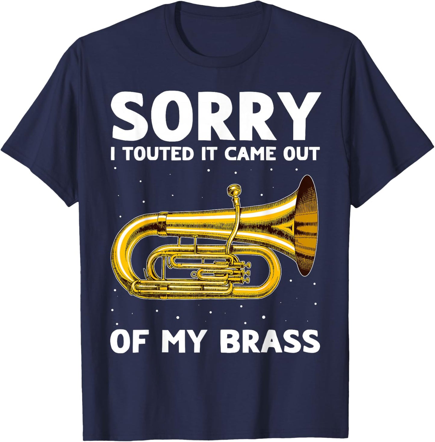 French Horn Double Tonguing Mellophone Player T-Shirt - T-Shirt | Navy