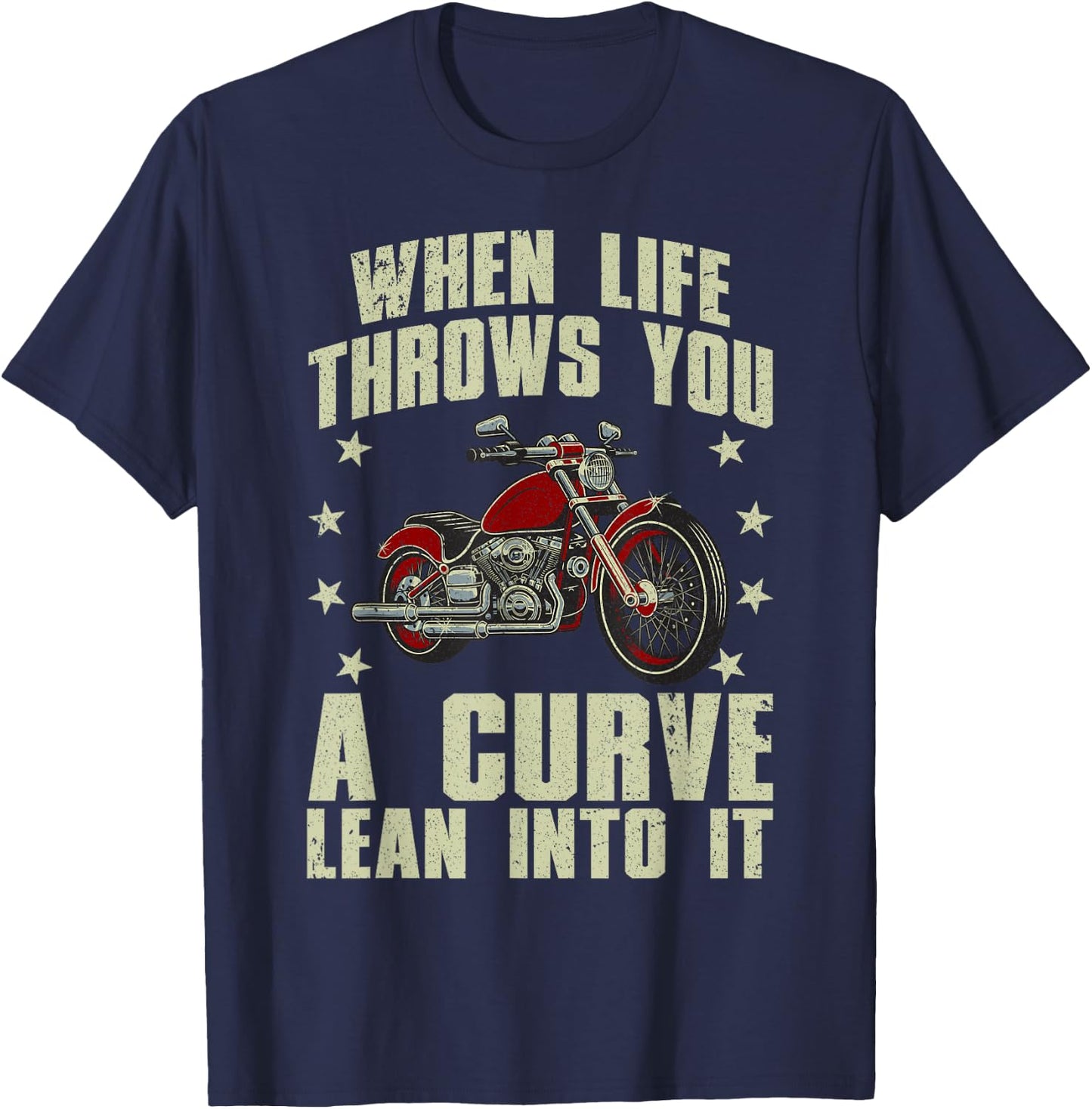 Funny Motorcycle Racer Design Women Motorcycle Lover Small T-Shirt - T-Shirt | Navy