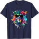 African Lion s Cool Water Color s Lion with Sun Glasses T-Shirt - T-Shirt | Navy
