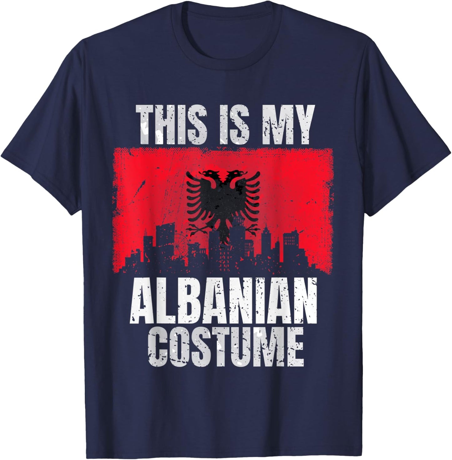 This Is My Albanian Costume Women Vintage Albanian T-Shirt - T-Shirt | Navy