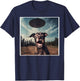 Dog Selfie with UFOs Alien Extraterrestrial UFO Believer Men Women T-Shirt - T-Shirt | Navy