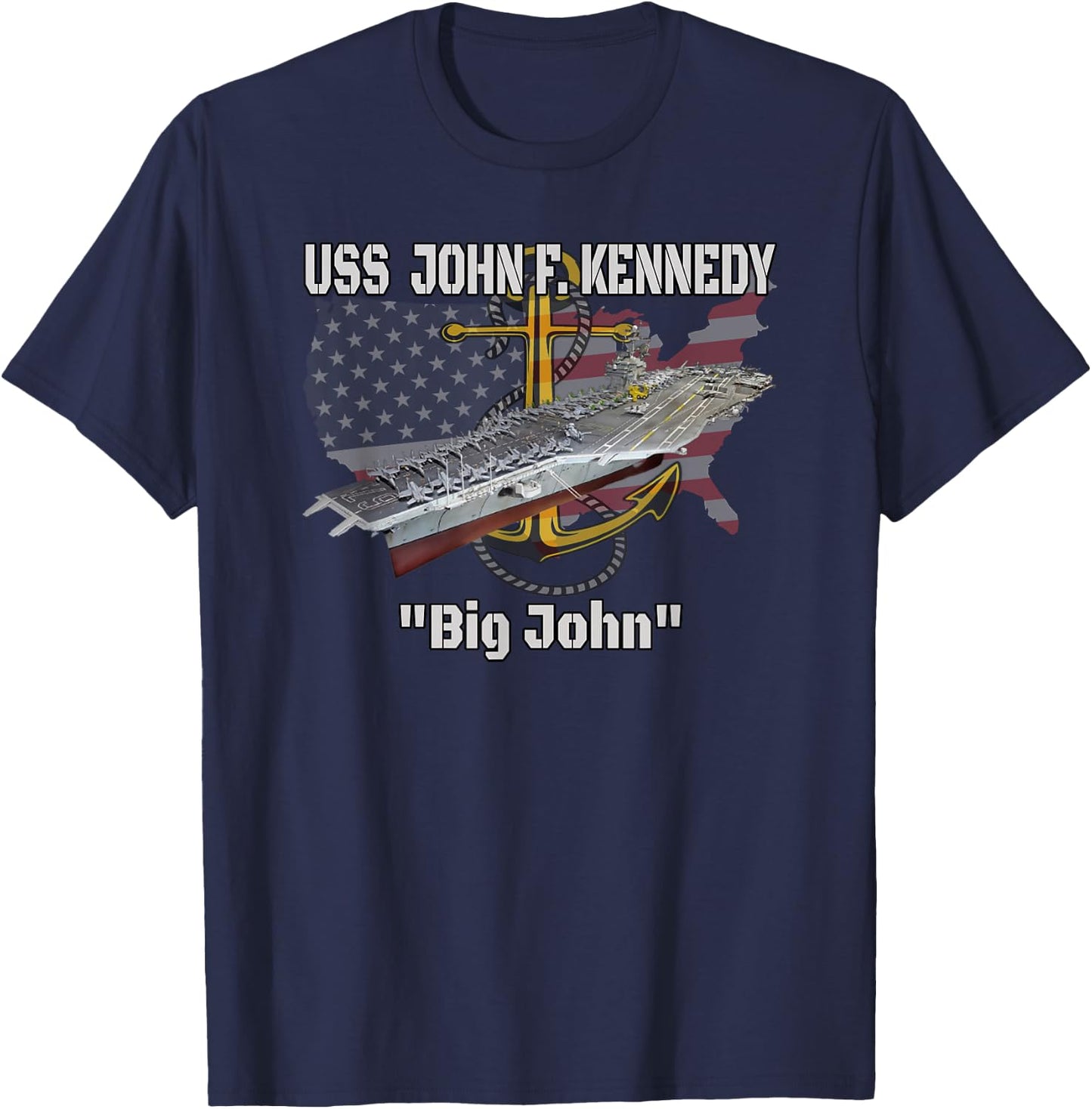 Aircraft Carrier USS John F. Kennedy CV-67 CVA-67 Veterans T-Shirt - T-Shirt | Navy