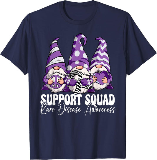 Support Squad Rare Disease Awareness T-Shirt - T-Shirt | Navy
