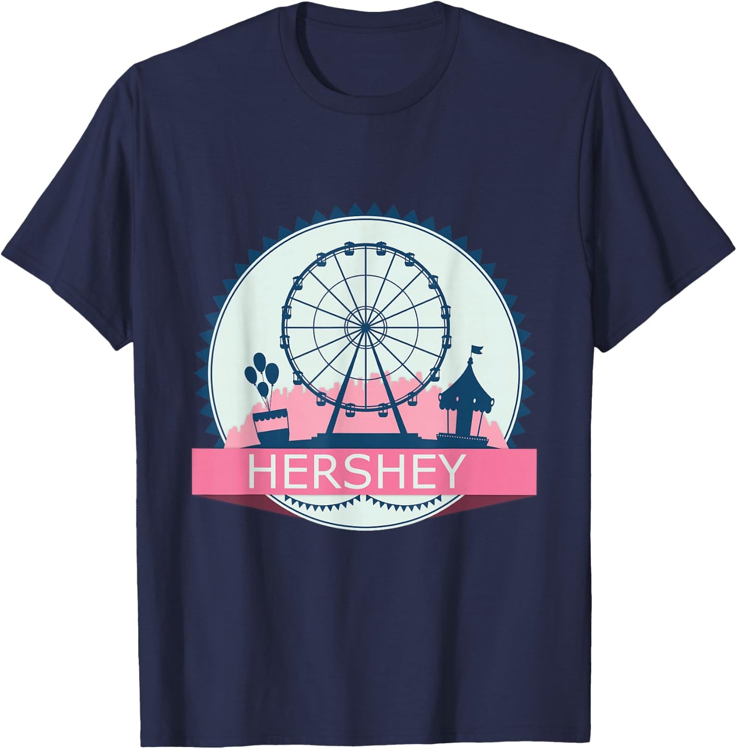 Vintage Hershey PA, Pennsylvania, Park Retro T-Shirt - T-Shirt | Navy