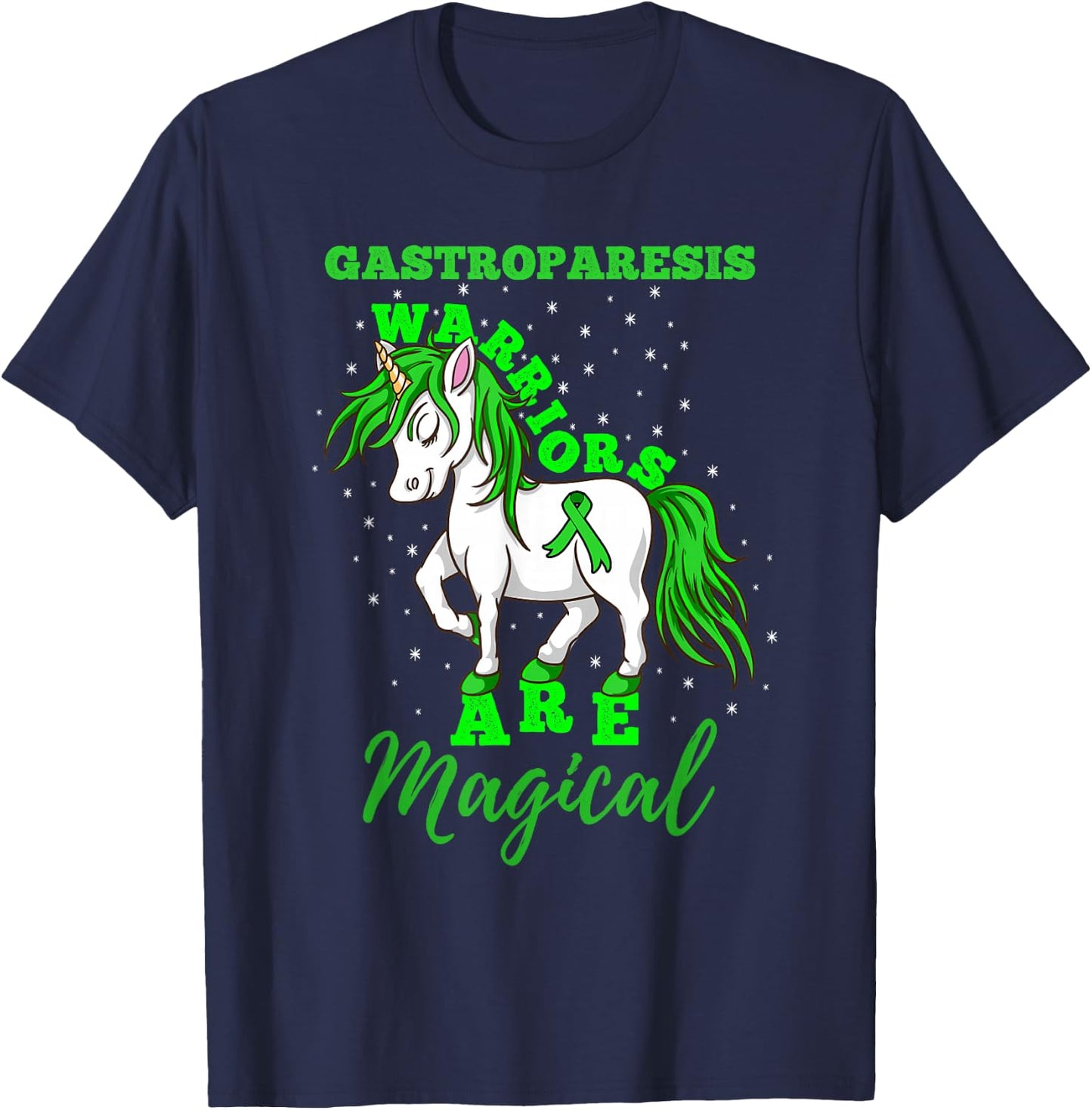 Gastroparesis Warriors Are Magical Gastroparesis Awareness T-Shirt - T-Shirt | Navy
