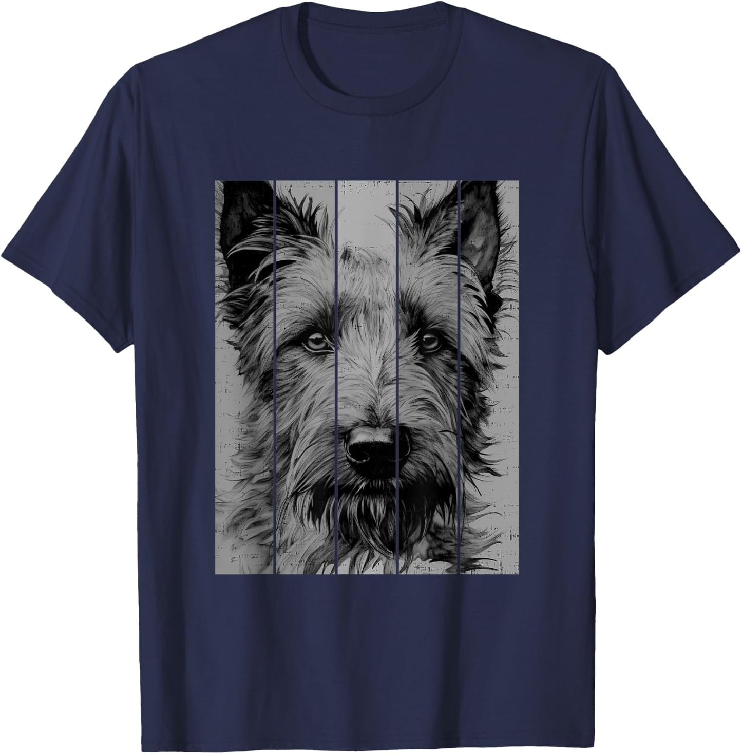 Cool Berger Picard Portrait Black And White Style T-Shirt - T-Shirt | Navy