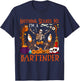 Nothing Scares Me I'm A Bartender Halloween Skeleton T-Shirt - T-Shirt | Navy