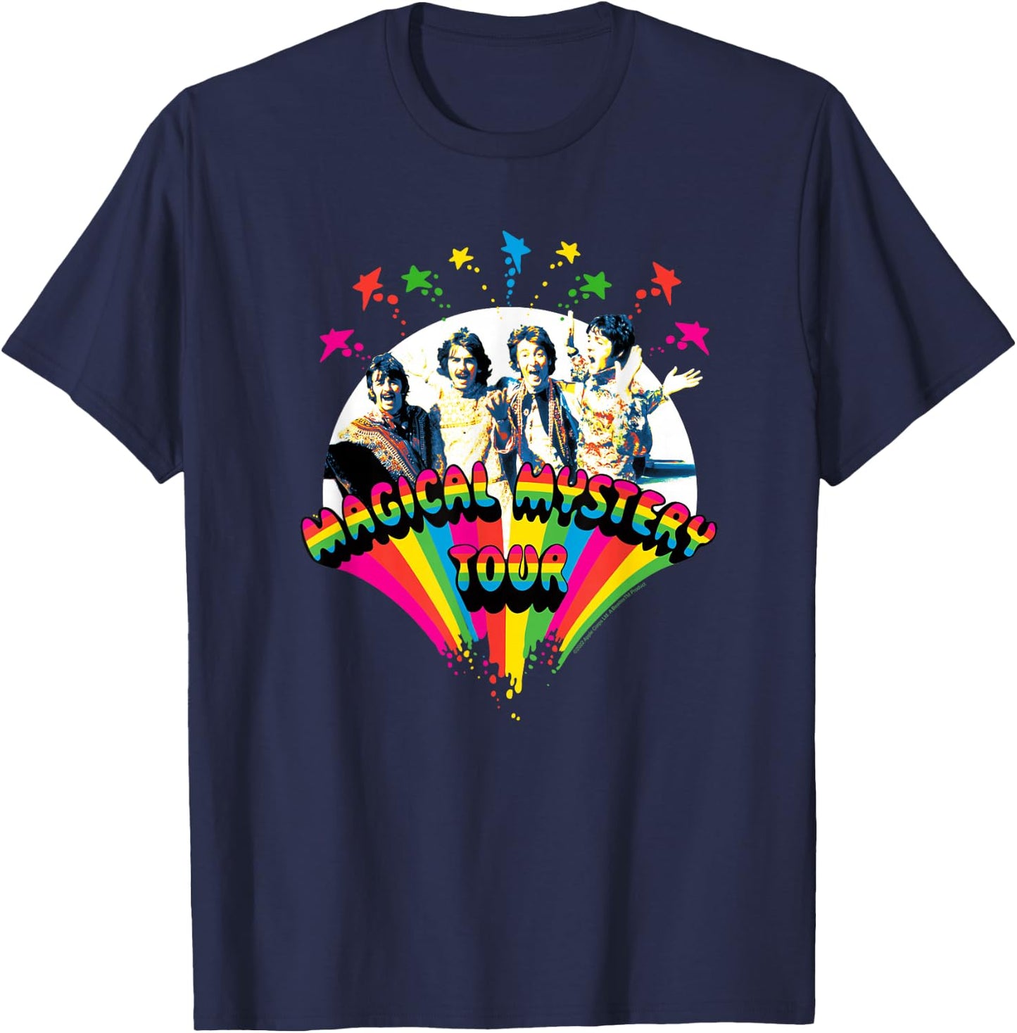 The Beatles - Magical Mystery Tour with Group Members T-Shirt - T-Shirt | Navy