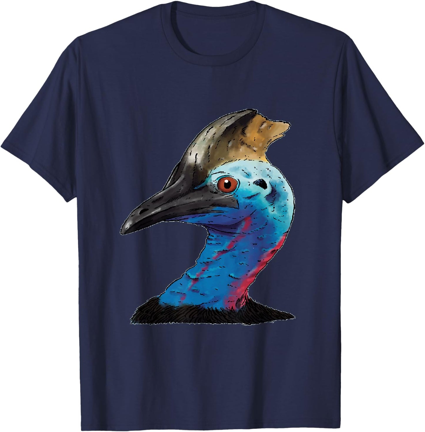 Cassowary Dino Bird Cassowaries Casque Head Cassowary Lover T-Shirt - T-Shirt | Navy