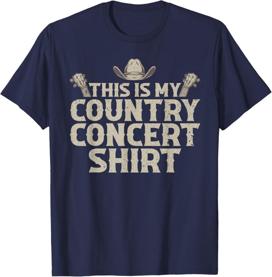 Cool Country Concert Women Country Music Lover T-Shirt - T-Shirt | Navy