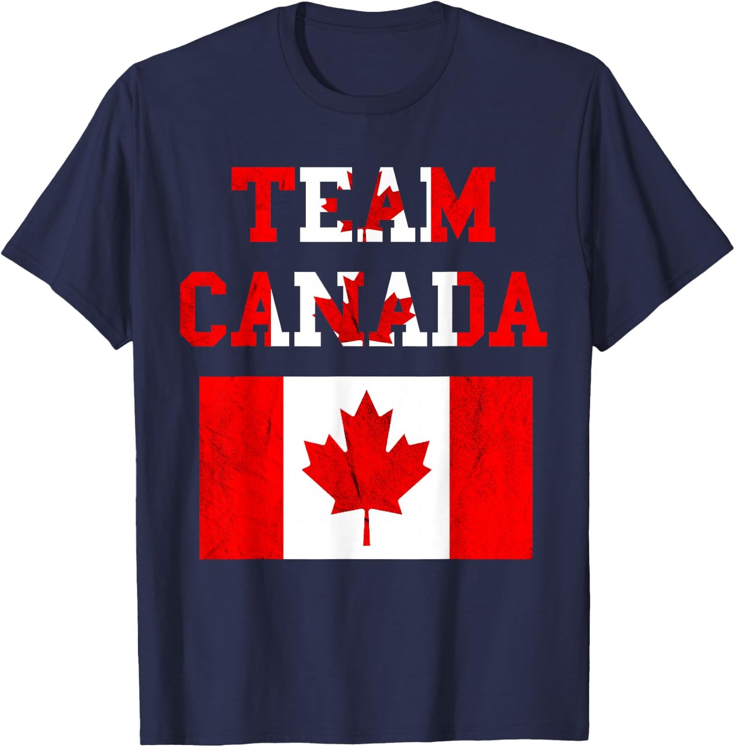 Team Canada Maple Leaf Canadian Soccer Team Canada Flag T-Shirt - T-Shirt | Navy