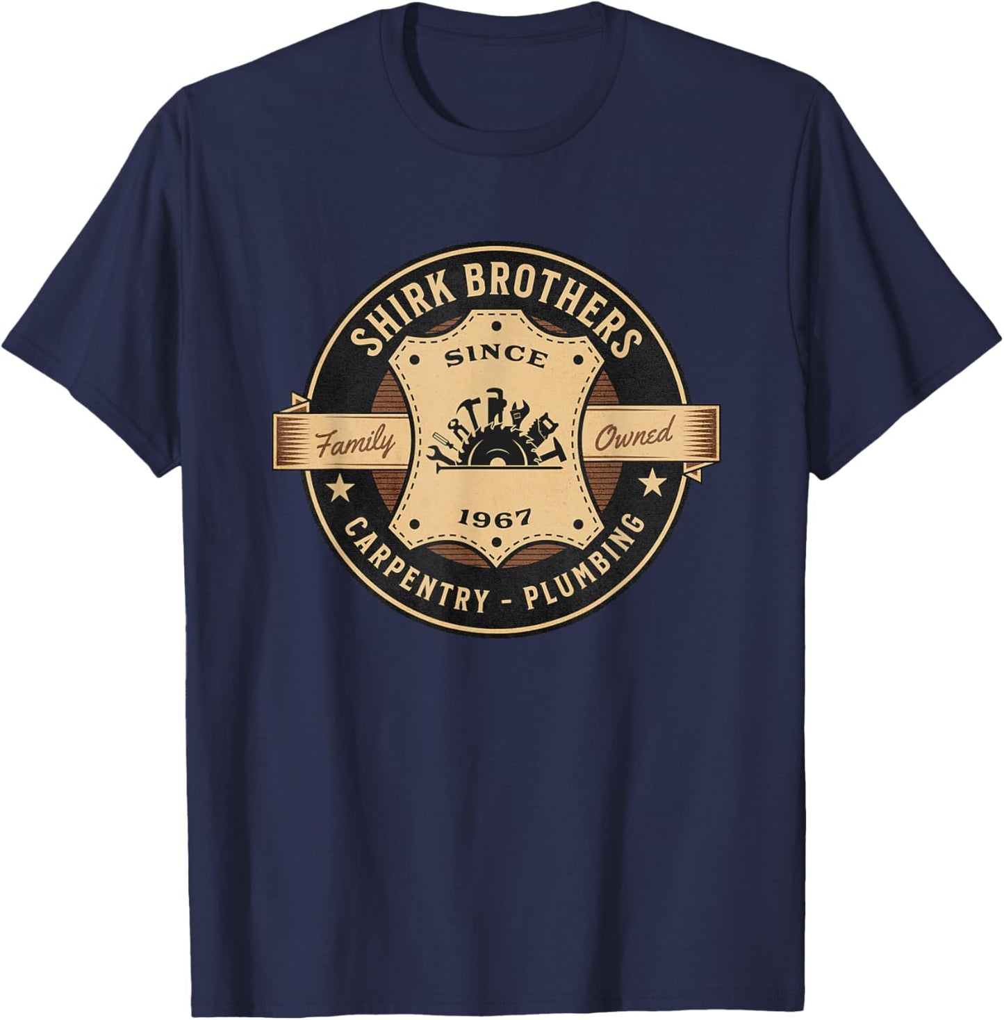 The Money Pit | Shirk Brothers Construction Retro Movie T-Shirt - T-Shirt | Navy