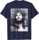 Image Face of Jesus On A Cross with Crown of Thorns T-Shirt - T-Shirt | Navy