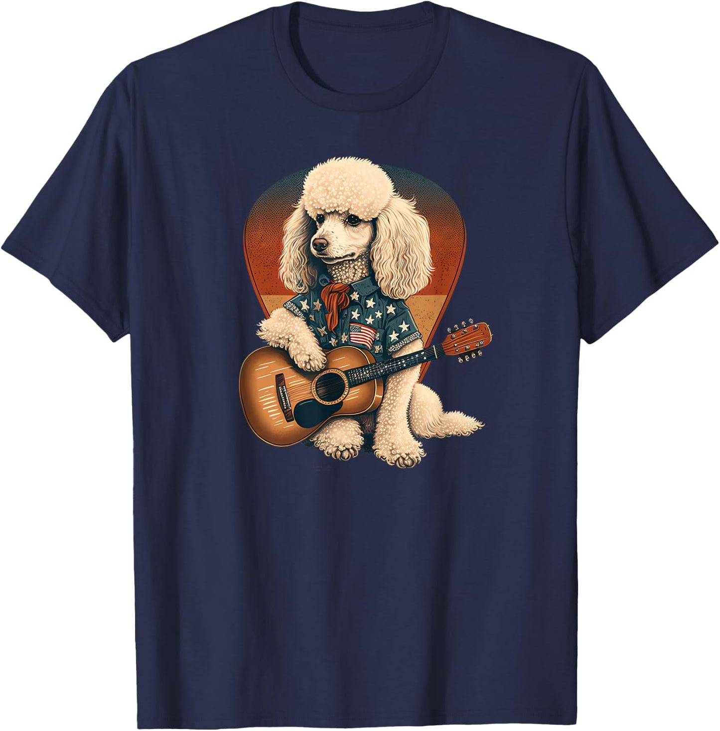 Funny Poodle Dog Miniature Poodle Toy Poodle Country music Women Girls Kids T-Shirt - T-Shirt | Navy