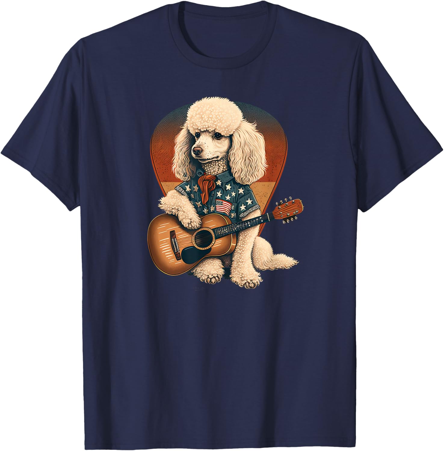 Funny Poodle Dog Miniature Poodle Toy Poodle Country music Women Girls Kids T-Shirt - T-Shirt | Navy