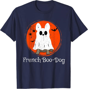 Halloween Frenchie French Bulldog Boo-Dog Dog Lover Owner Women Kids T-Shirt - T-Shirt | Navy