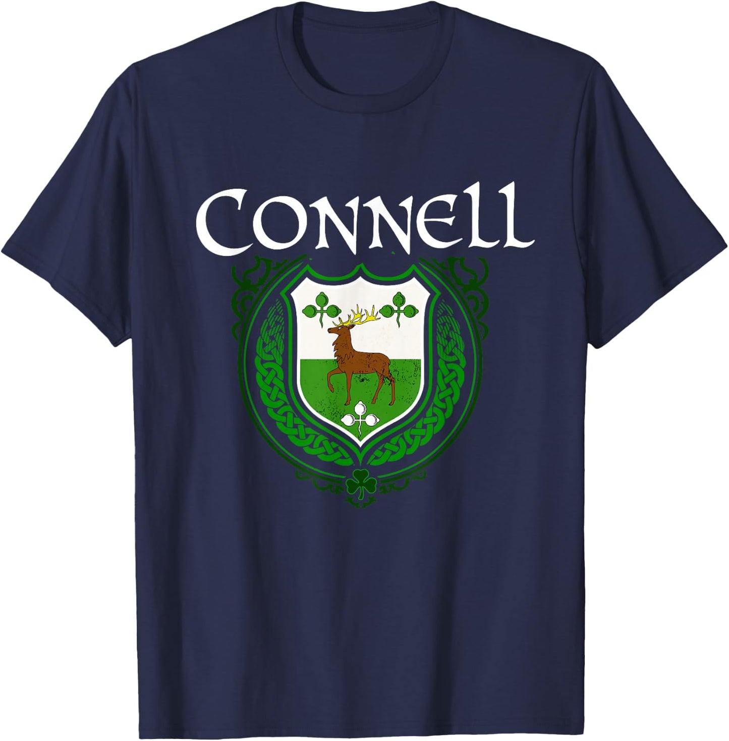 Connell Surname Irish Clan Tartan Badge Ireland T-Shirt - T-Shirt | Navy