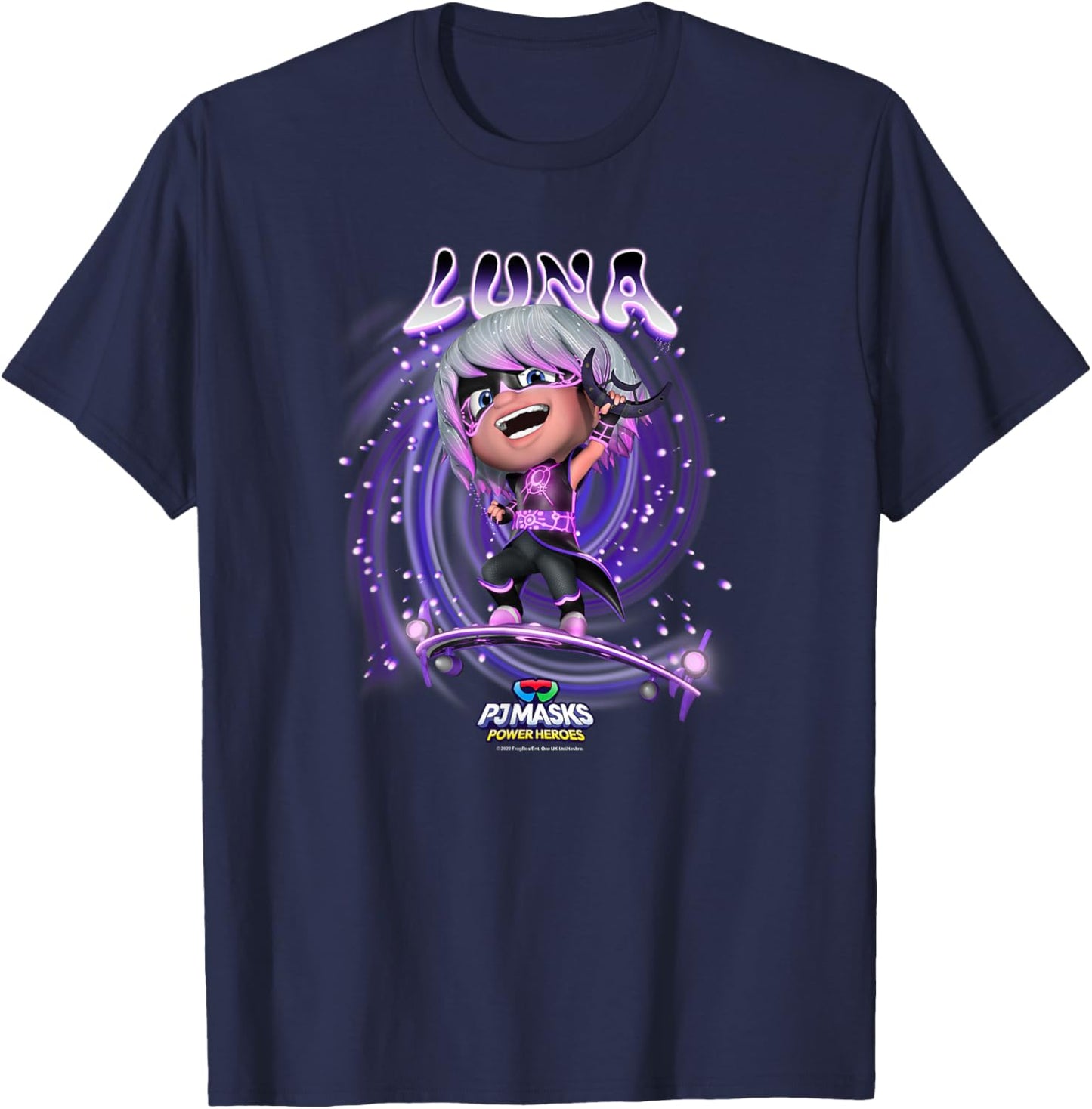 PJ Masks Luna Girl Celestial Ride Magic Villain Logo T-Shirt - T-Shirt | Navy