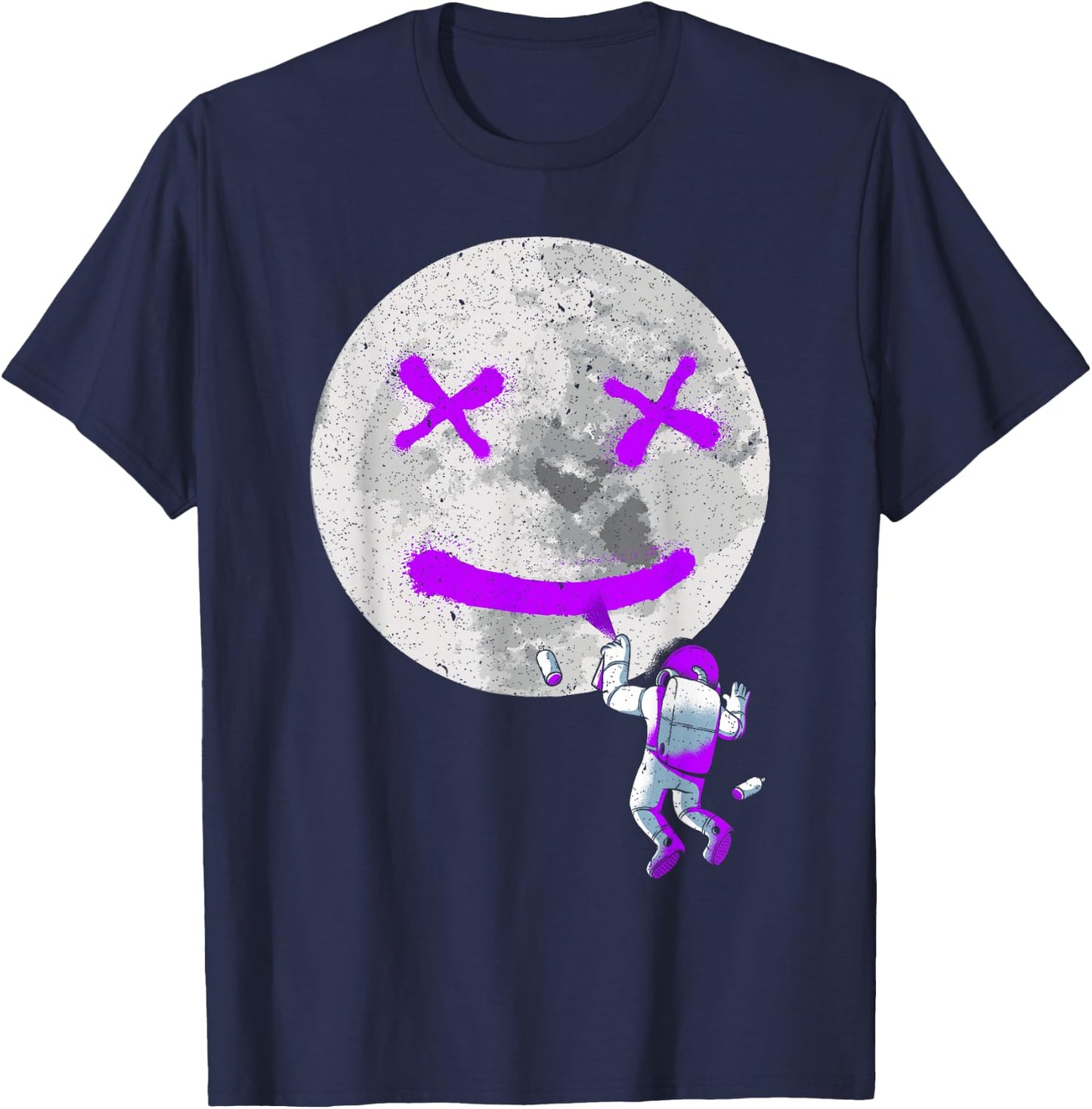 Graffiti Astronaut Spray Paint Street Art Drawing Artist T-Shirt - T-Shirt | Navy
