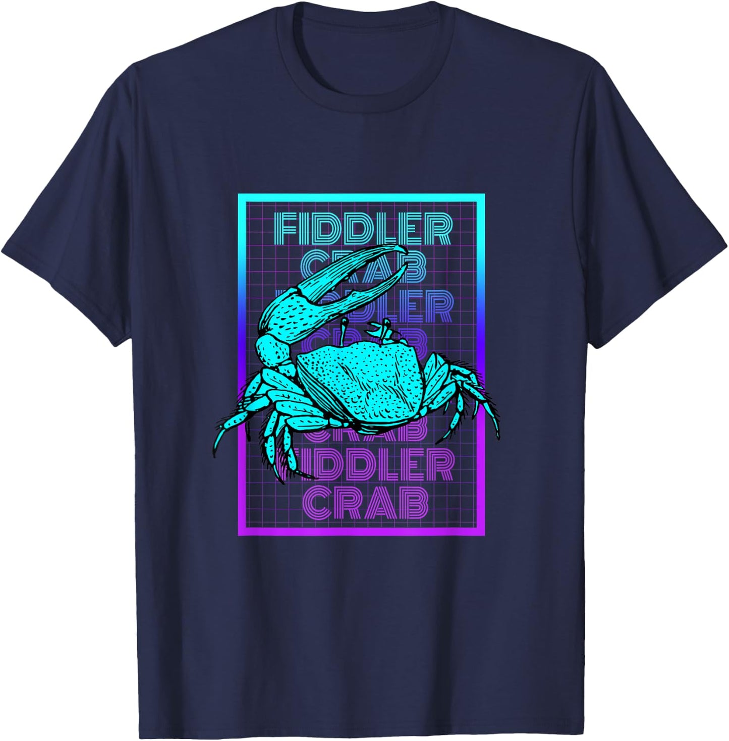 Fiddler Crab Vintage Retro Fiddler Crab T-Shirt - T-Shirt | Navy