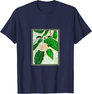 Hoya macrophylla 'Variegata' House Plant Art T-Shirt - T-Shirt | Navy