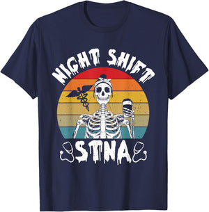Funny STNA Nurse State Tested Nursering Assistant T-Shirt - T-Shirt | Navy