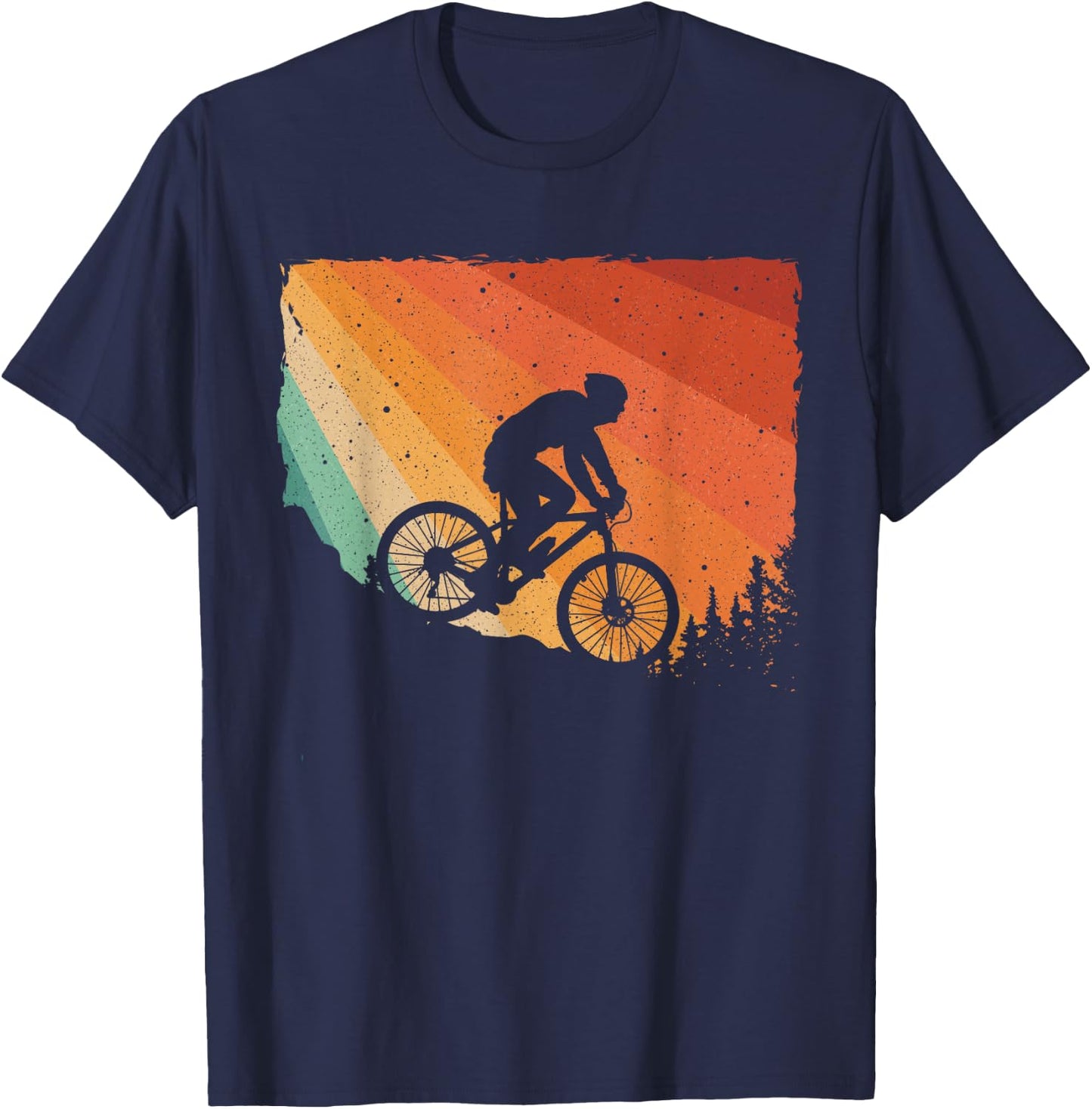 Funny Mountain Biking Design Women Mountain Bike T-Shirt - T-Shirt | Navy