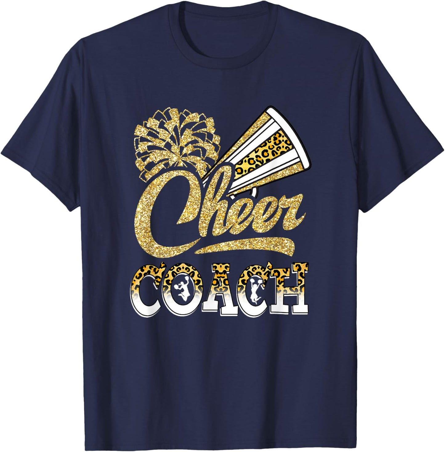 Cheer Coach Biggest Fan Cheerleader Mother's Day T-Shirt - T-Shirt | Navy